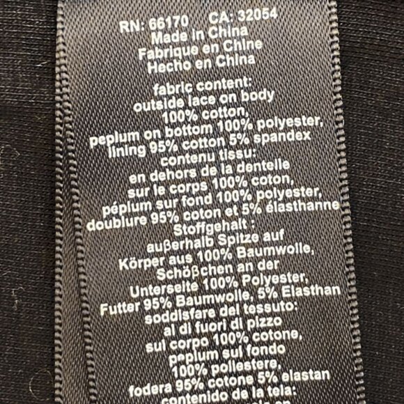 NWOT Anthropologie Black Lace Zippered Peplum Jacket Size M - Picture 10 of 12